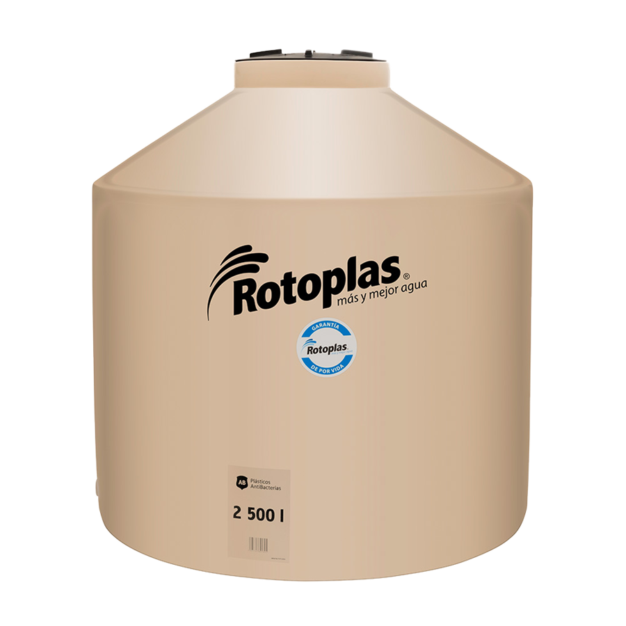 TINACO BEIGE ROTOPLAS 2500 LITROS